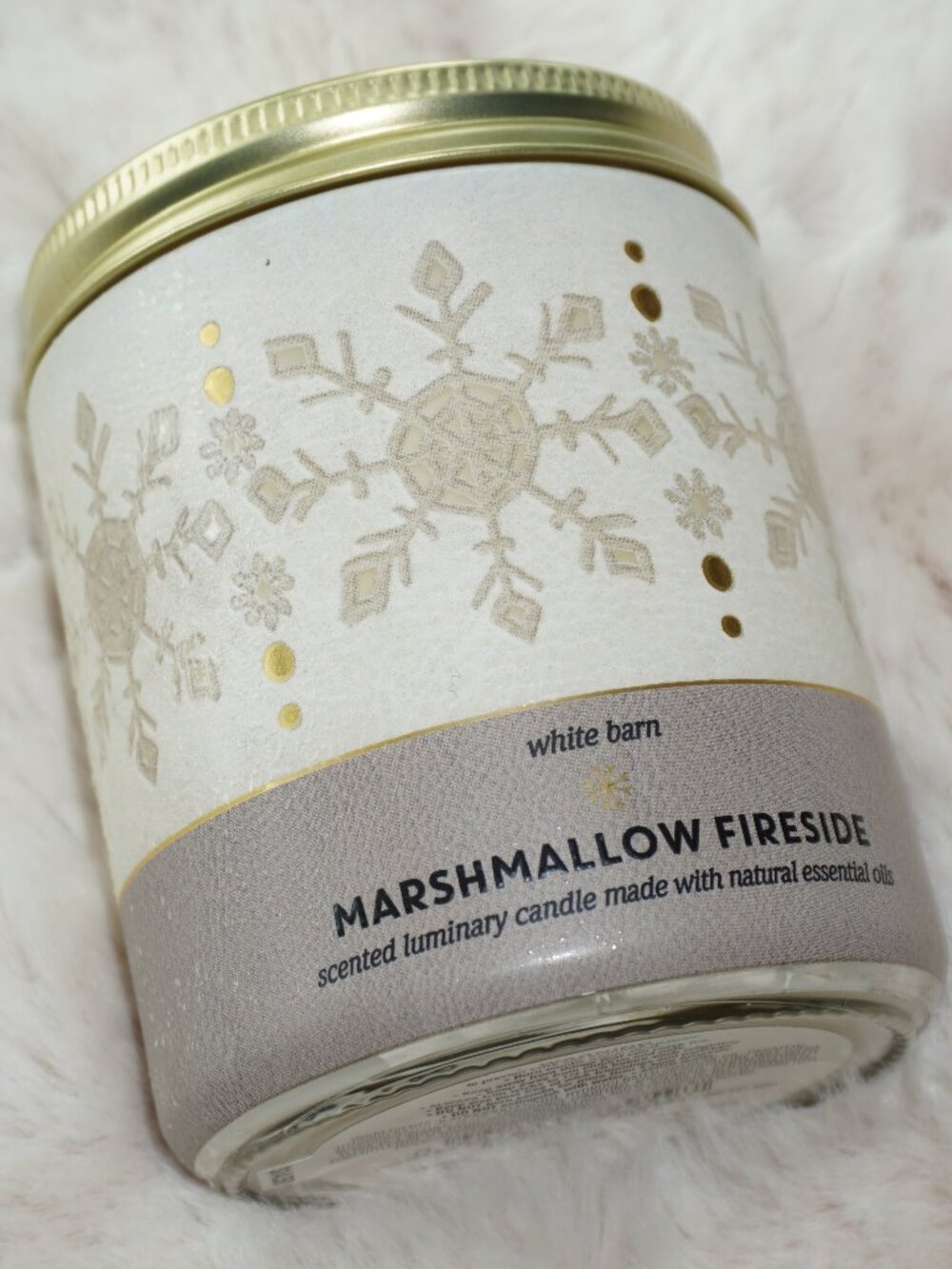 Bath & Body Works White Barn Marshmallow Fireside Jar Candle